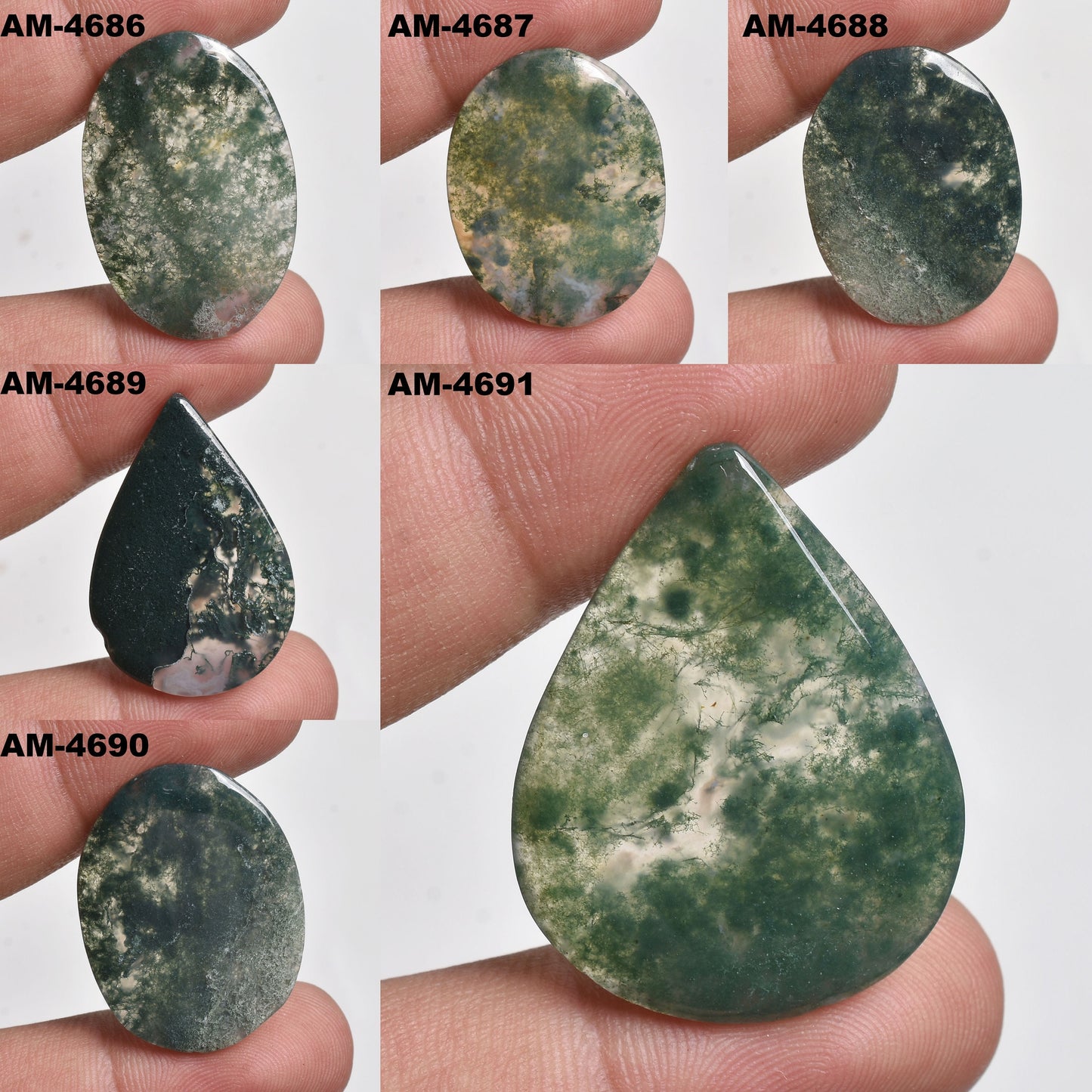 Premium Agate Cabochons - Natural Multi-Agate Gemstone Stones