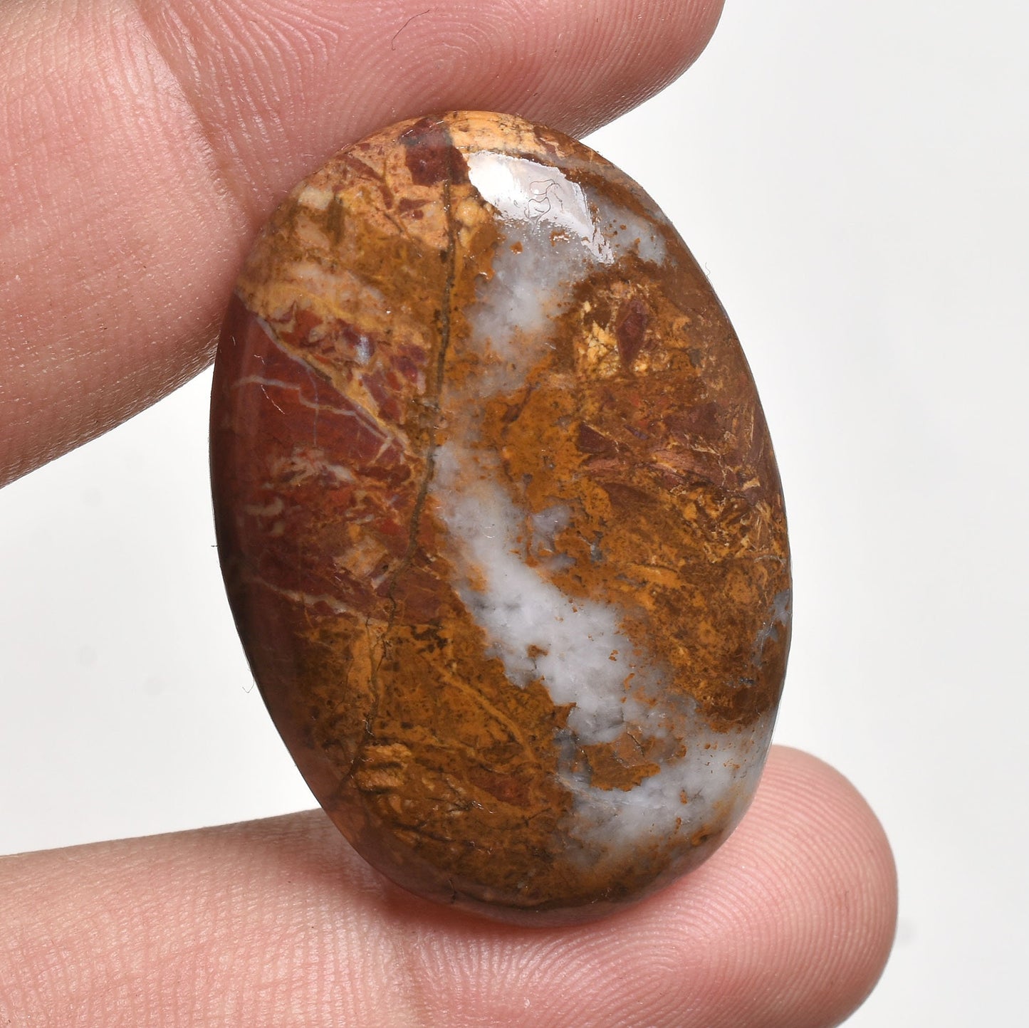 Unique Mookaite Jasper Pendant Gemstone - Oval Red & Yellow Cabochon for Healing & Gifts
