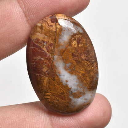 Unique Mookaite Jasper Pendant Gemstone - Oval Red & Yellow Cabochon for Healing & Gifts