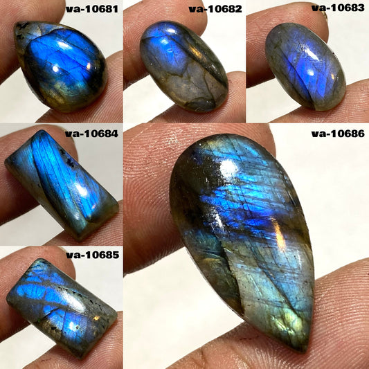 Wholesale Blue Fire Labradorite Cabochons – Natural Multi-Flash Gemstones