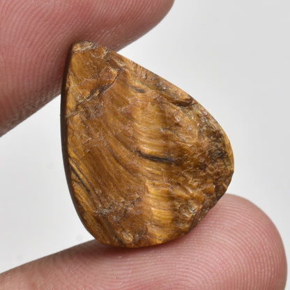 Natural Tiger Eye Cabochon - Golden Druzy Gemstone for Jewelry Making
