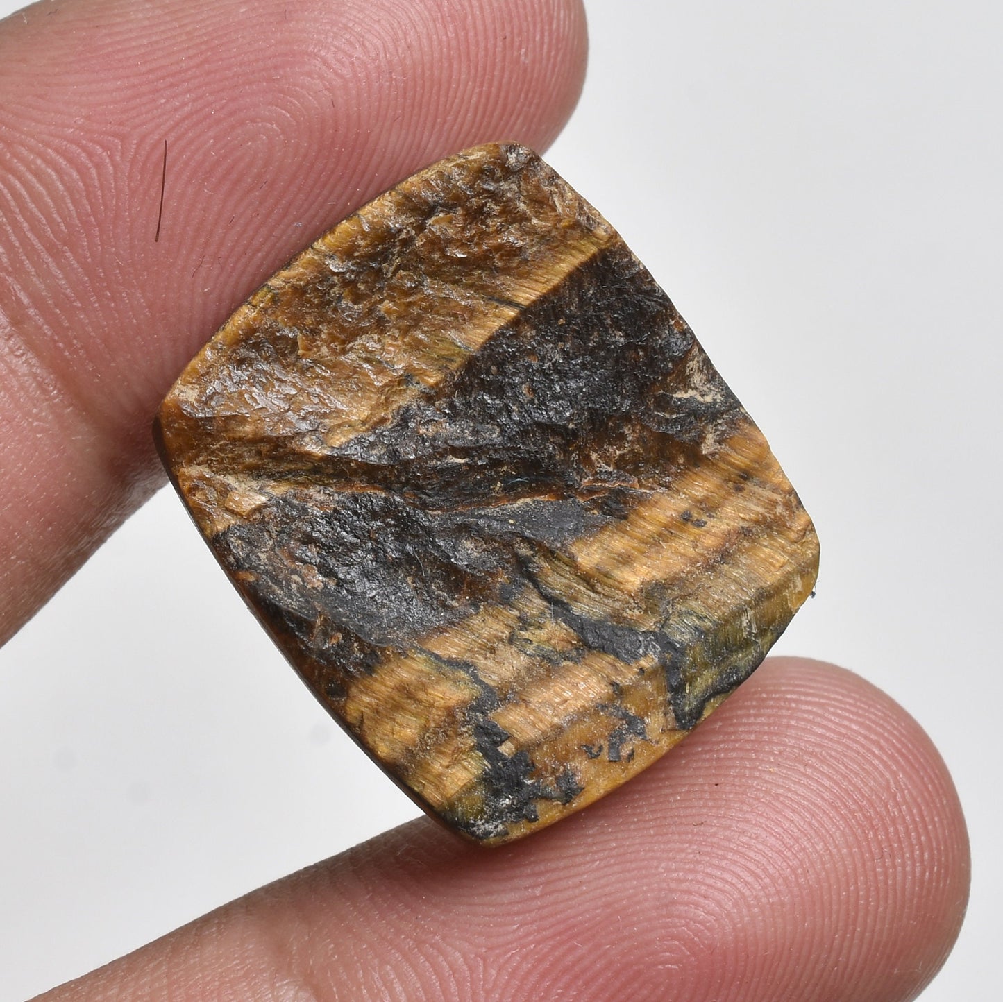 Natural Tiger Eye Cabochon - Golden Druzy Gemstone for Jewelry Making