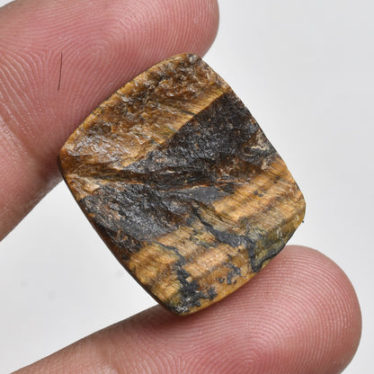 Natural Tiger Eye Cabochon - Golden Druzy Gemstone for Jewelry Making
