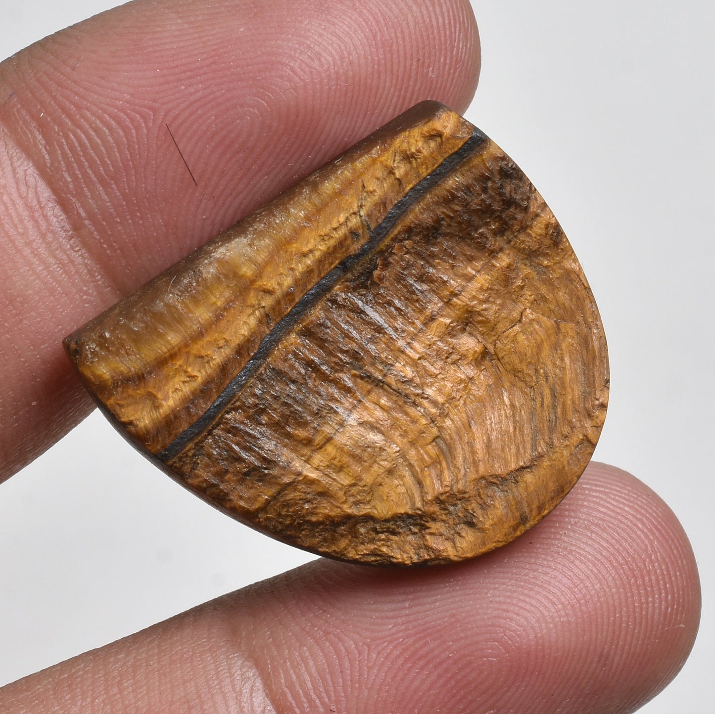 Natural Tiger Eye Cabochon - Golden Druzy Gemstone for Jewelry Making
