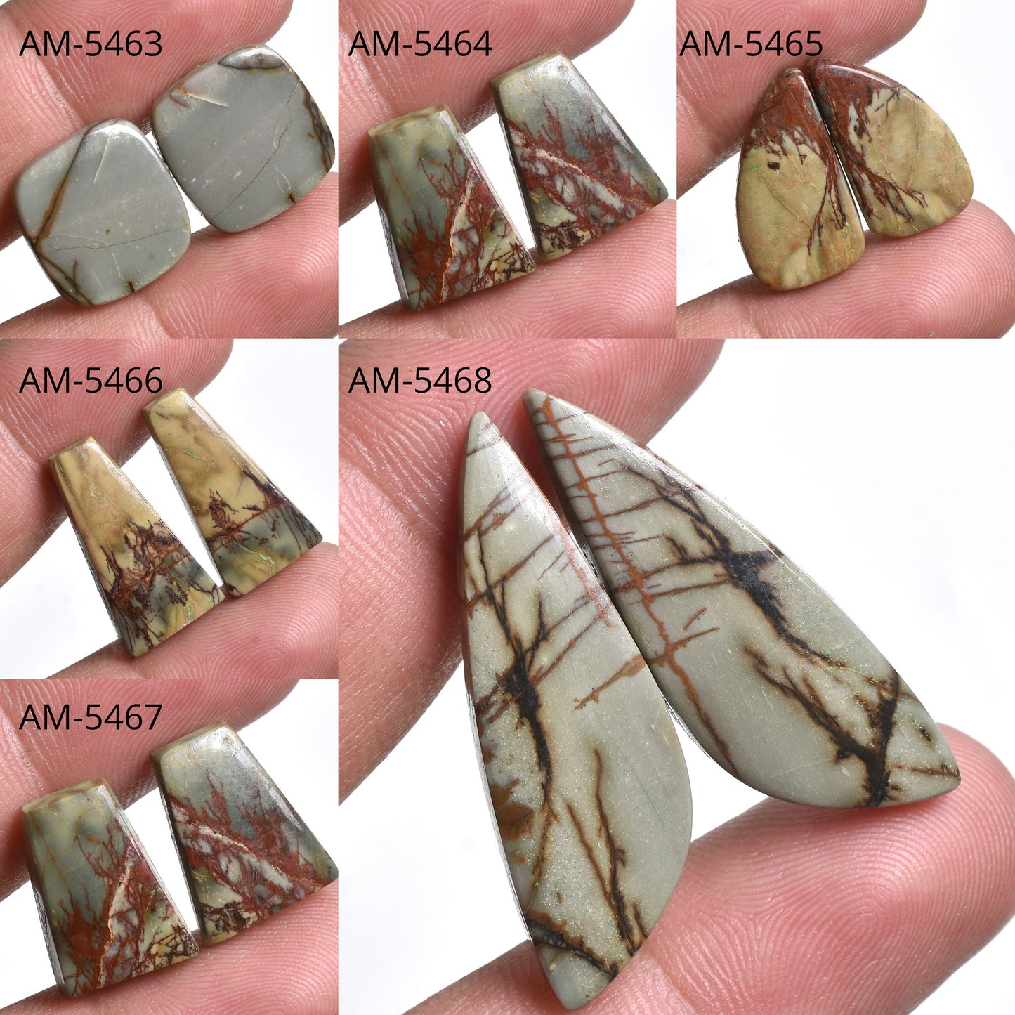Red Cherry Jasper Pair, Matching Gemstones