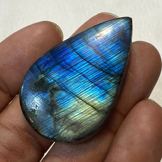 Wholesale Labradorite Cabochon - Natural Round Shape Blue Flashy Labradorite Gemstone for Jewelry Making