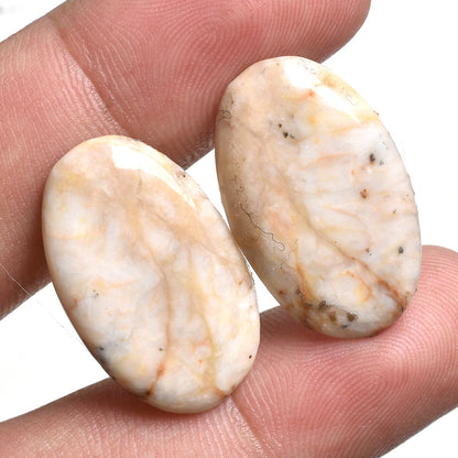Jasper Gemstone Matching Earrings Pair - Cabochon Wholesale Pairs Stone for Women