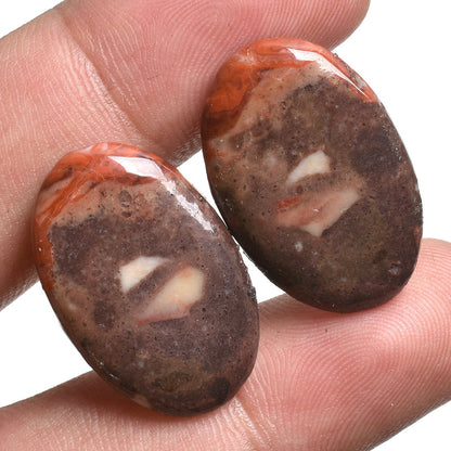 Mix Jasper Earring Pair - Multi-Shape Gemstone Cabochons