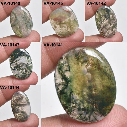Designer Moss Agate Crystal Stone - Mix shape Agate Loose Cabochon Gemstone