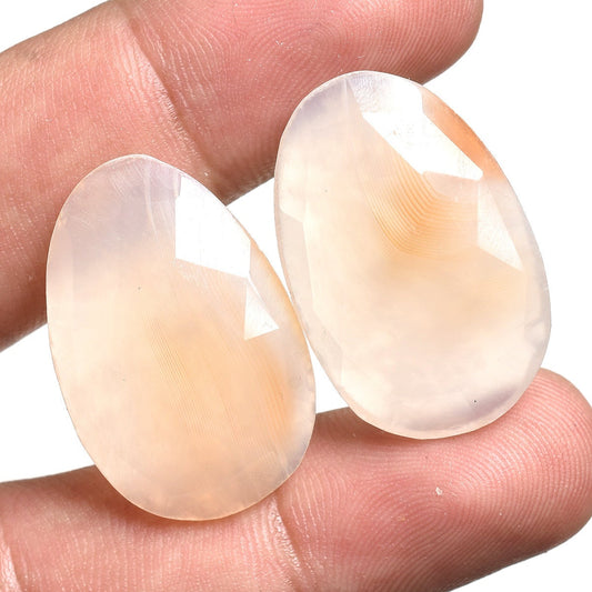 Natural Faceted Agate Slice Gemstone Pairs - Wholesale Earring Pairs, Multi Gemstone Matching Set for Jewelry
