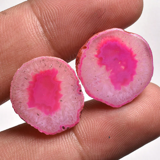 Wholesale Solar Quartz Slice Pairs, Multi-Color Druzy Sets