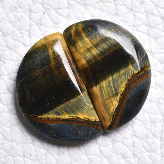 Mix Shape Tiger Eye Gemstone Pair - Natural Tiger Eye Cabochons for Jewelry Making