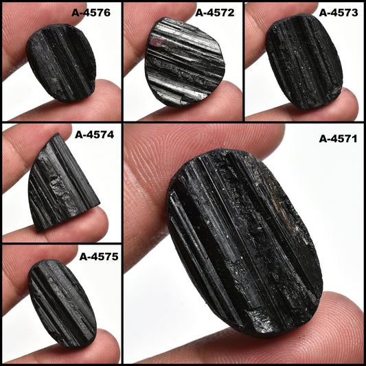 Natural Black Tourmaline Druzy Gemstone - Rough Healing Crystal & Tourmaline Druzy Stone