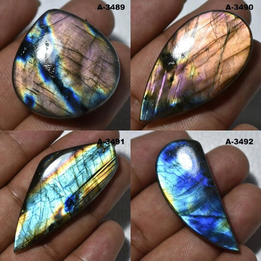 Multi Fire Labradorite Cabochon - Natural Mix Shape Magical Labradorite Gemstone