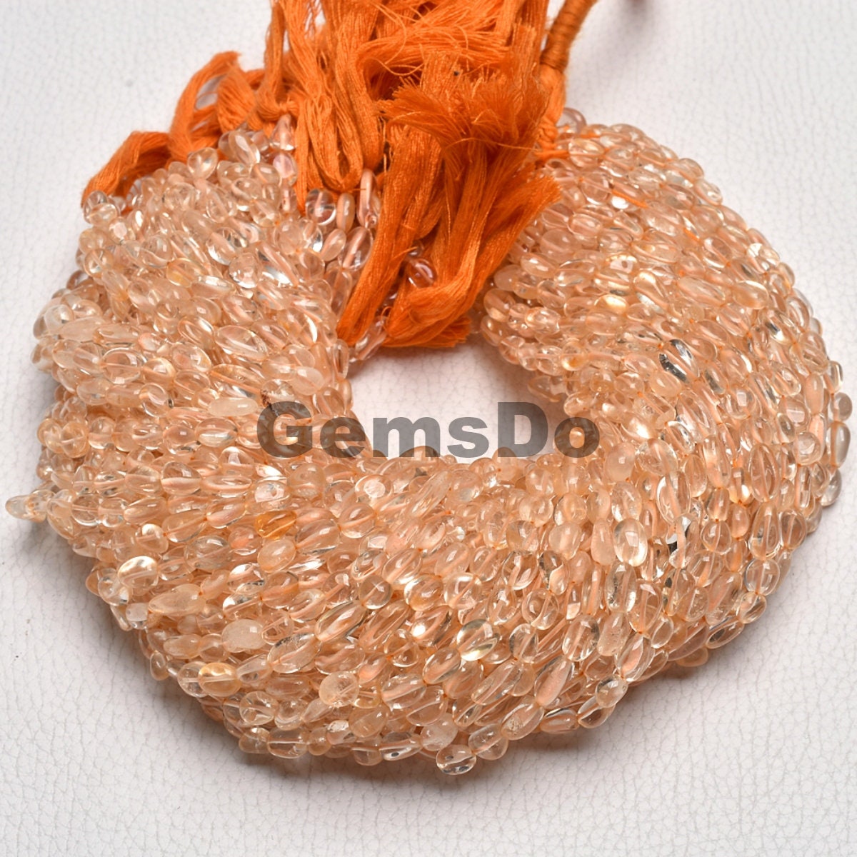 Natural Citrine Crystal Nugget Beads-Wholesale Tiny Gemstone Strands