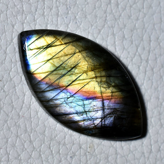 Multi-Flashy Labradorite – Natural Healing Crystal, Marquise Shape Stone