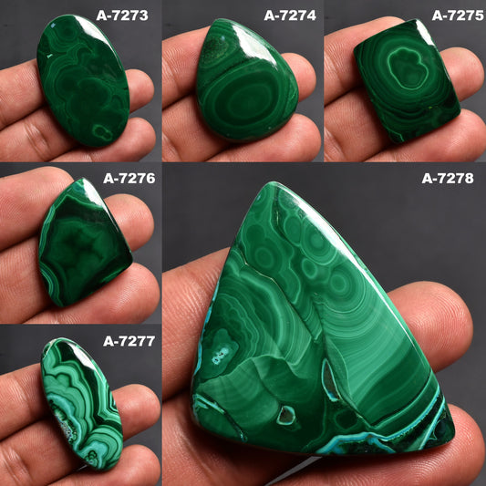 Green Malachite Mix Shape Cabochon - Natural Loose Malachite Gemstone