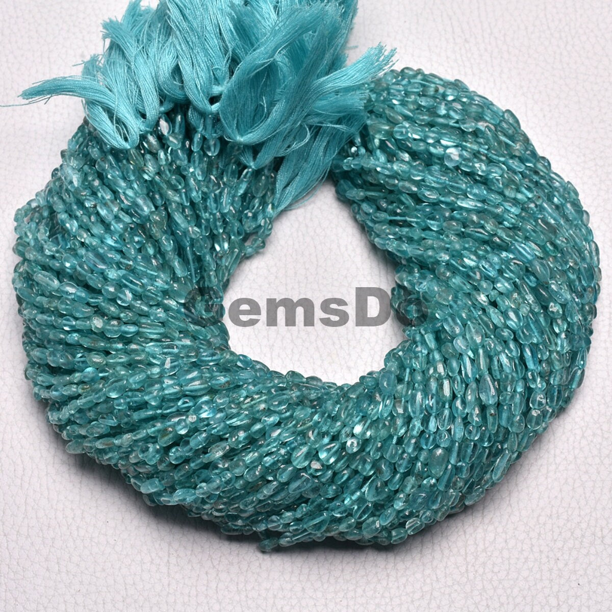 Sky Blue Apatite Nugget Smooth Stones, Wholesale Gemstone Beads Strand