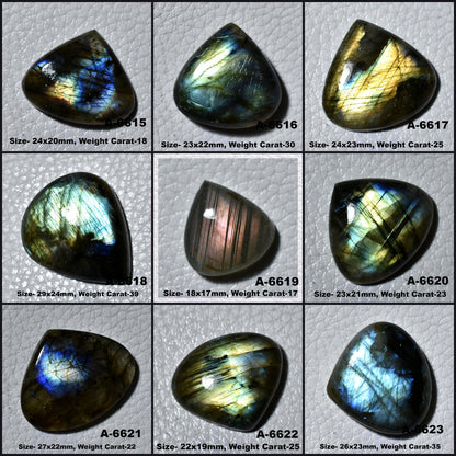 Trendy Flashy Labradorite Cabochon - Heart Shape Gemstone