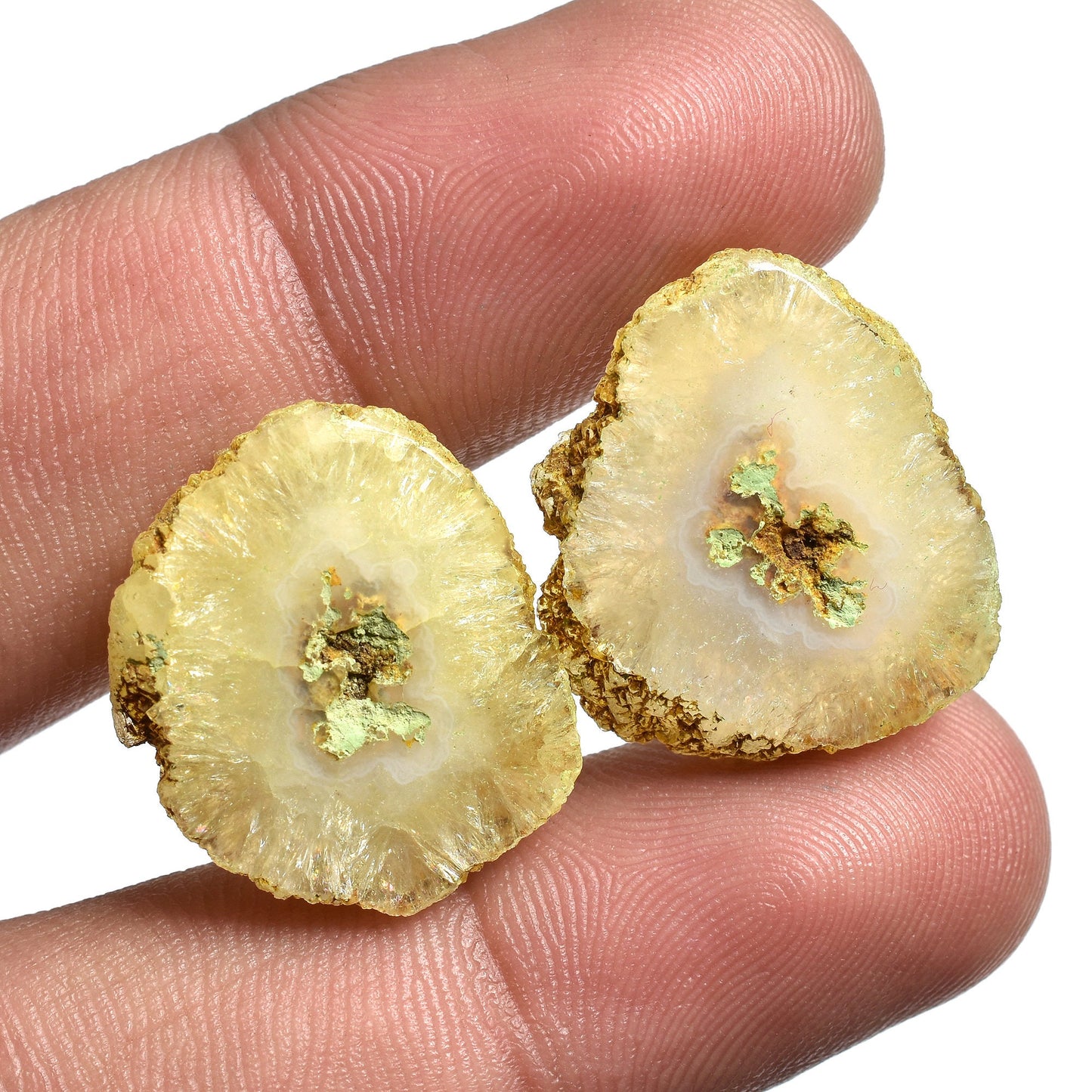 DIY Solar Quartz Pairs – Blue, Brown, Pink Solar Quartz, Stalactite Slices Wholesale