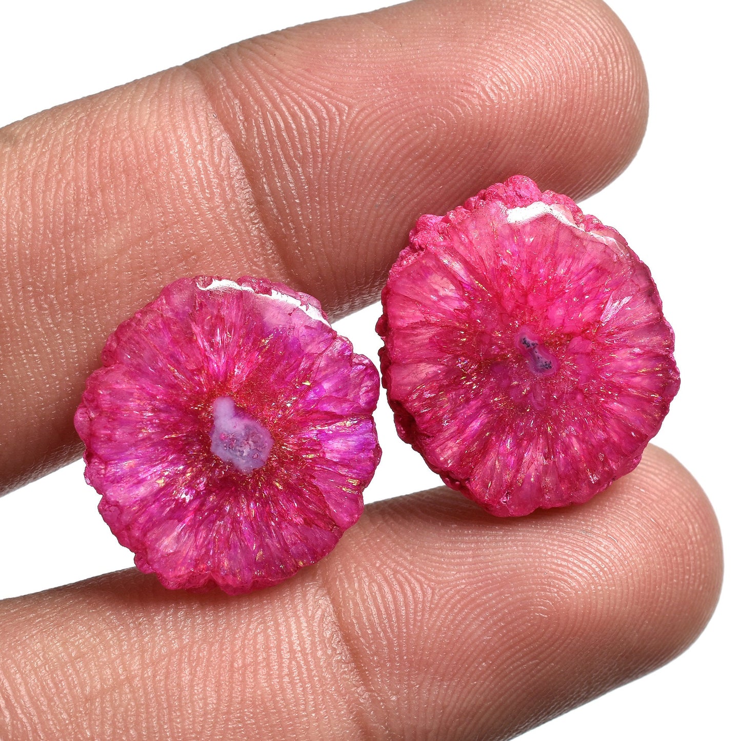 DIY Solar Quartz Pairs – Blue, Brown, Pink Solar Quartz, Stalactite Slices Wholesale