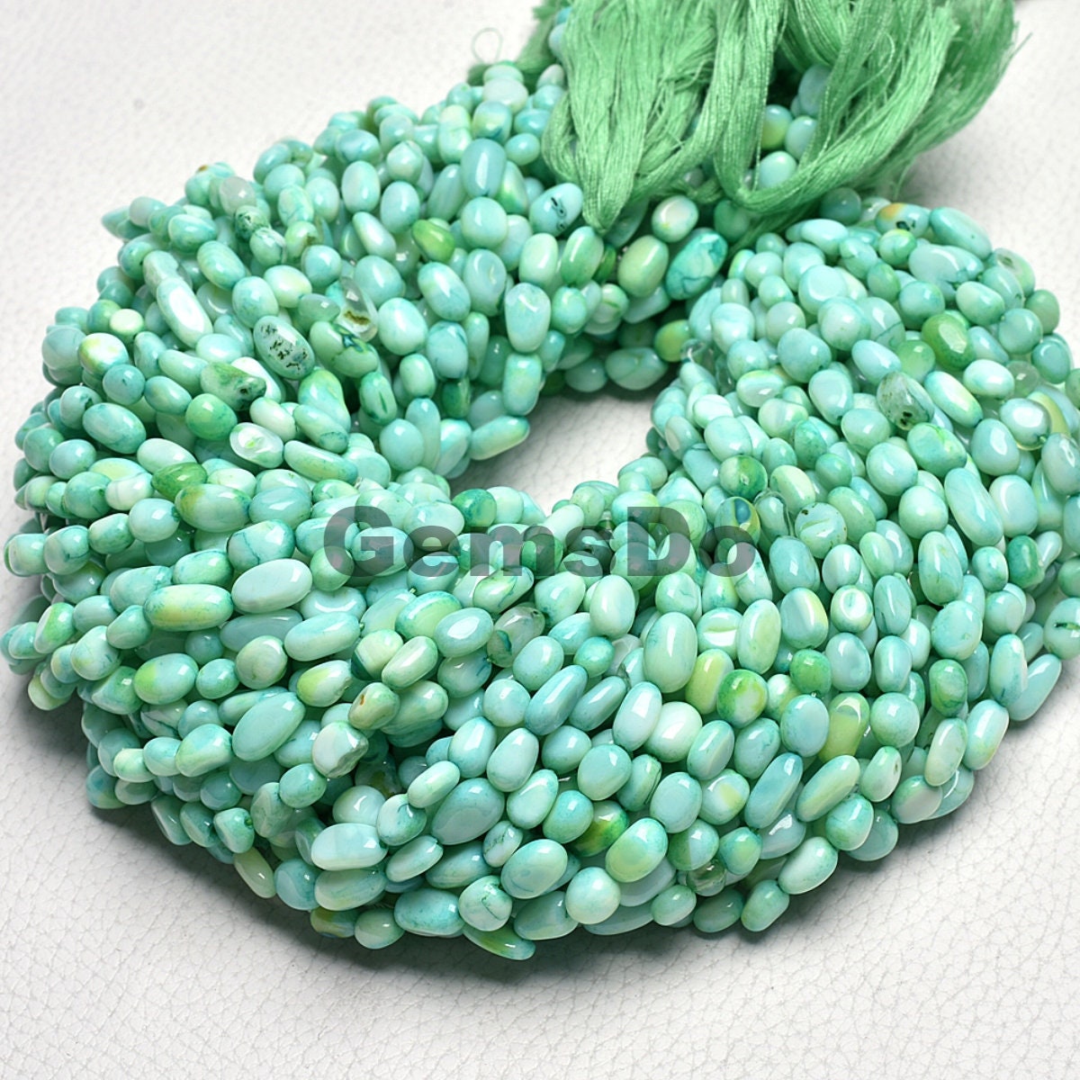 Beautiful Green Opal Nugget Beads, Wholesale Loose Tumble Gemstone  Beads