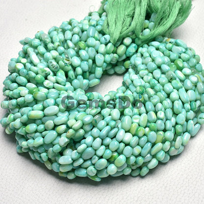 Beautiful Green Opal Nugget Beads, Wholesale Loose Tumble Gemstone  Beads