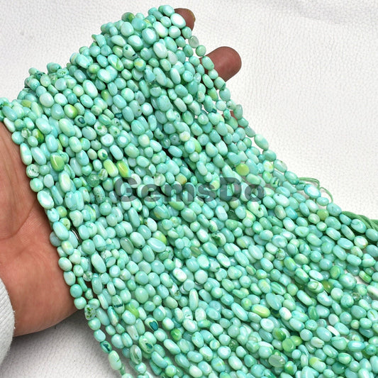 Beautiful Green Opal Nugget Beads, Wholesale Loose Tumble Gemstone  Beads