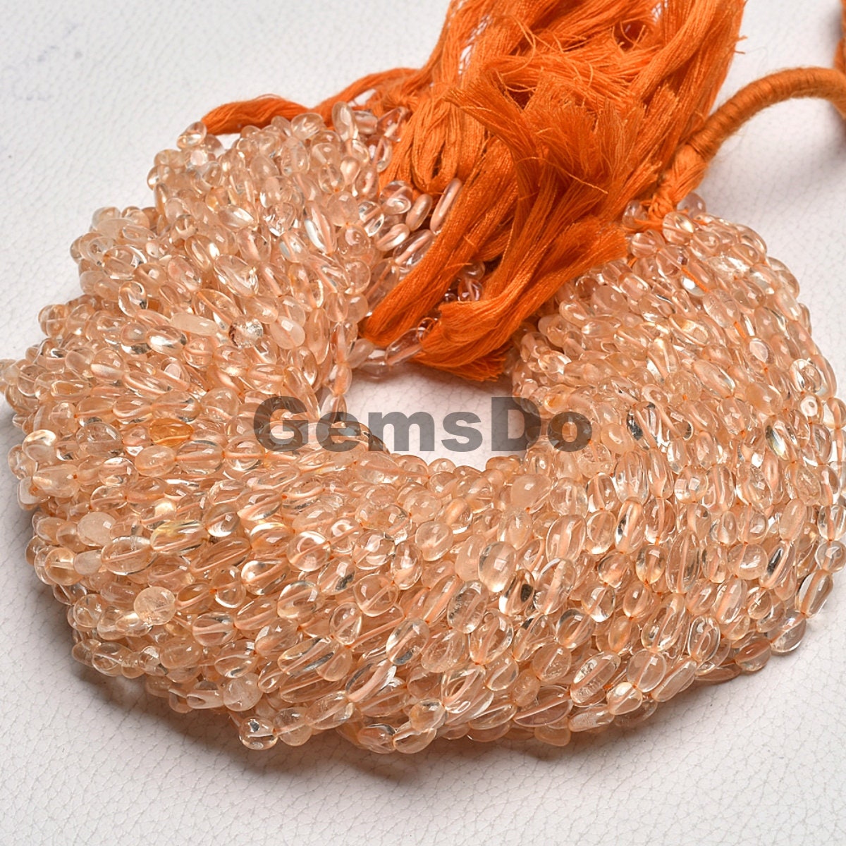 Natural Citrine Crystal Nugget Beads-Wholesale Tiny Gemstone Strands