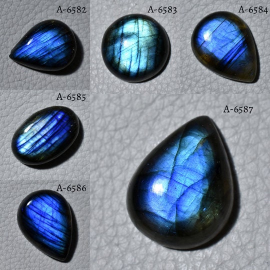 Natural Labradorite Cabochon – Mixed Shape Blue Flashy Loose Gemstone Wholesale