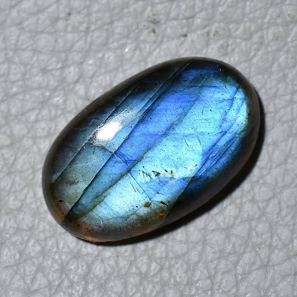 Actual Blue Fire Labradorite Gemstone – Oval-Rectangle Shape Magical Healing Crystal