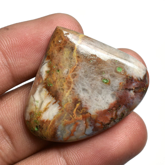 Grey Crazy Lace Agate Cabochon – Mixed Shape Designer Gemstone