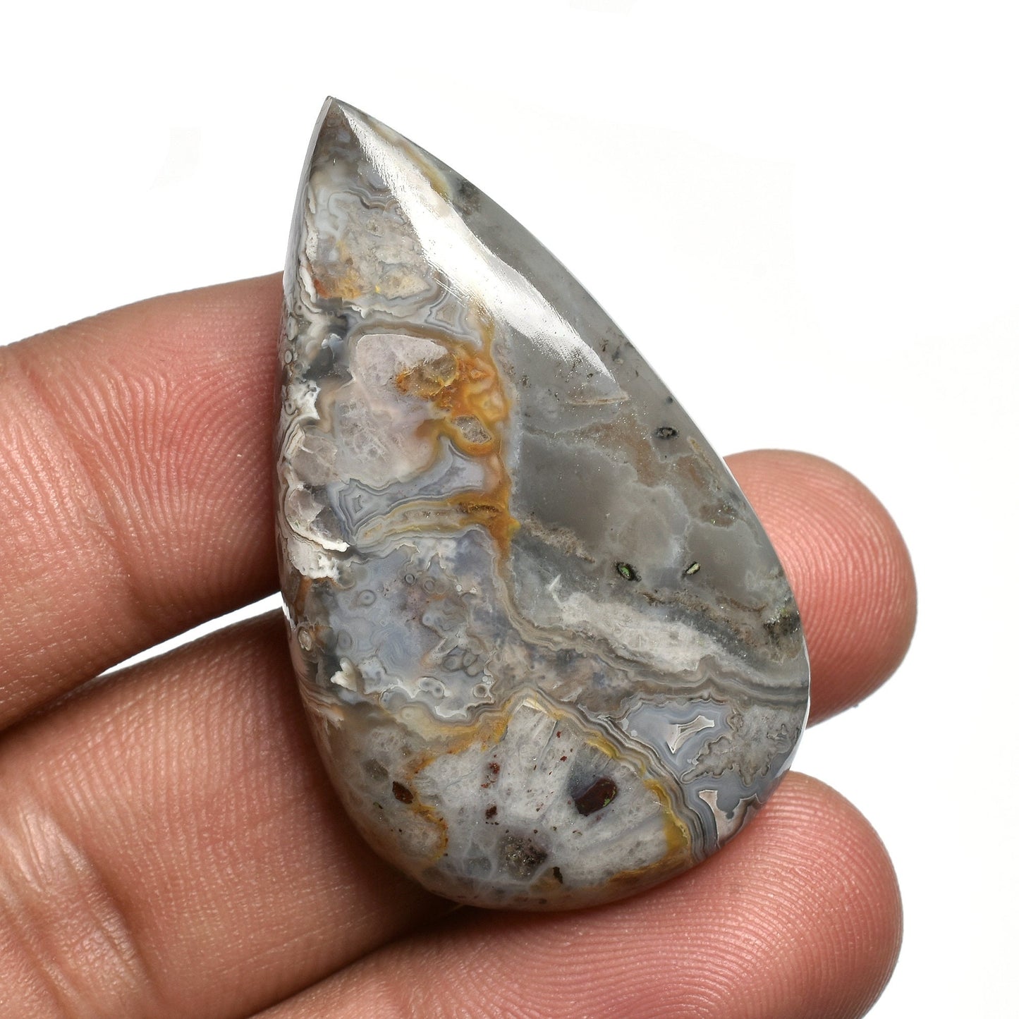 Natural Mexican Crazy Lace Agate Cabochon - Mixed Shape Designer Gemstone