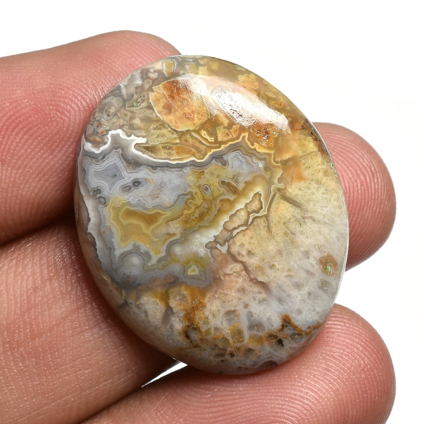 Natural Mexican Crazy Lace Agate Cabochon - Mixed Shape Designer Gemstone