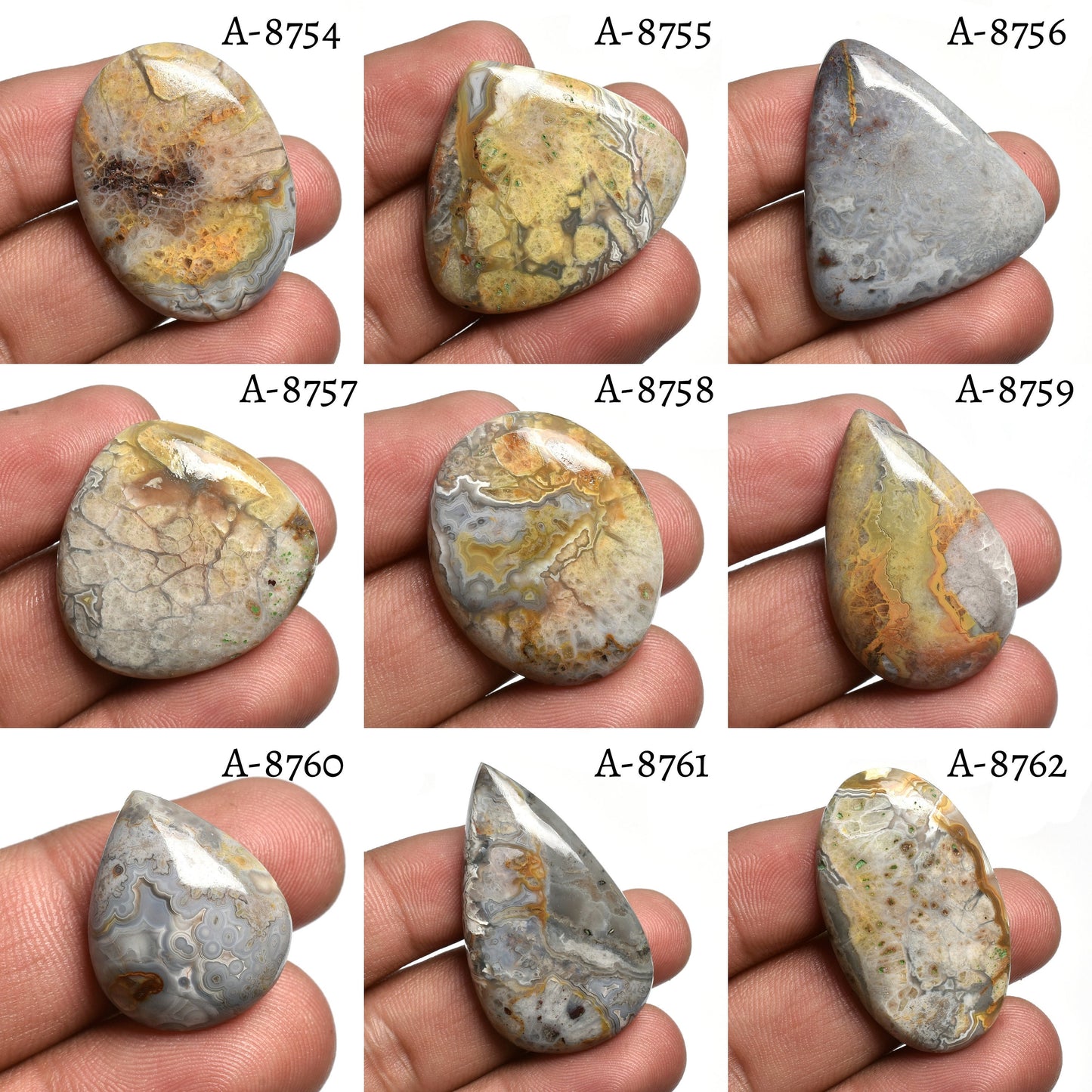 Natural Mexican Crazy Lace Agate Cabochon - Mixed Shape Designer Gemstone