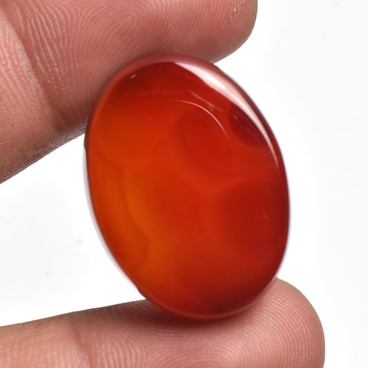 Red Onyx Gemstone Oval Cabochon - Small Onyx Loose Stone for ring