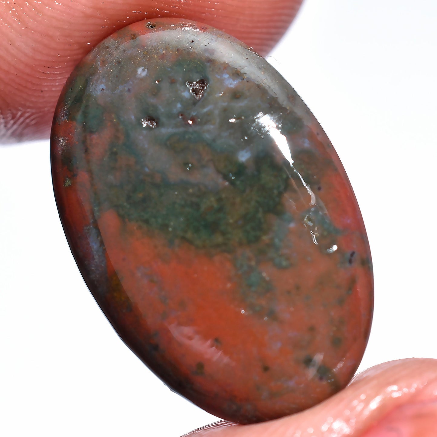 Rare! Attractive Bloodstone Cabochon, 100% Natural Bloodstone, Mix Shape Bloodstone.