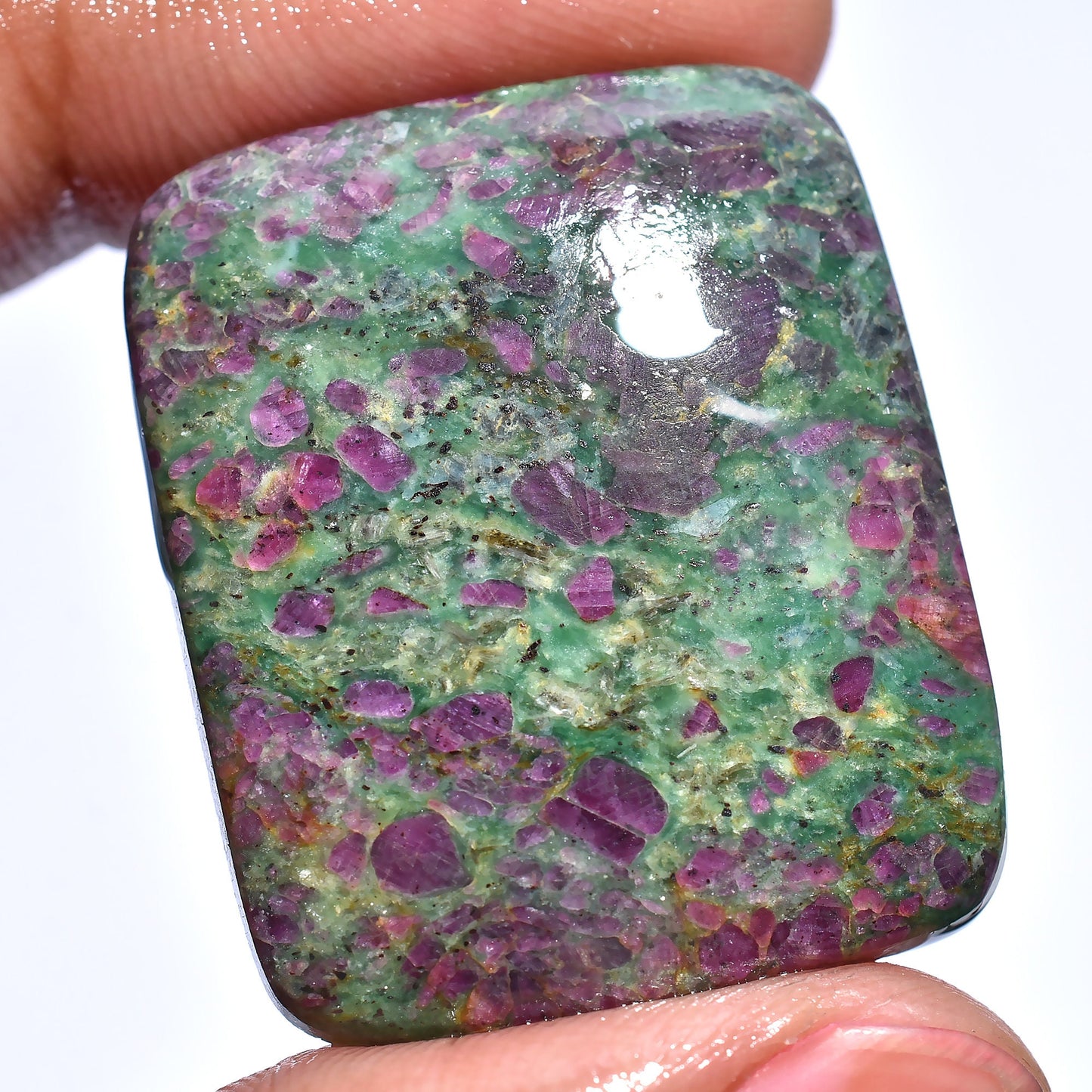 Rare Ruby Fuchsite cabochon, Natural Ruby Fuchsite Gemstone Cabochons, Loose Ruby Fuchsite, Wholesale Ruby Fuchsite Cabochons