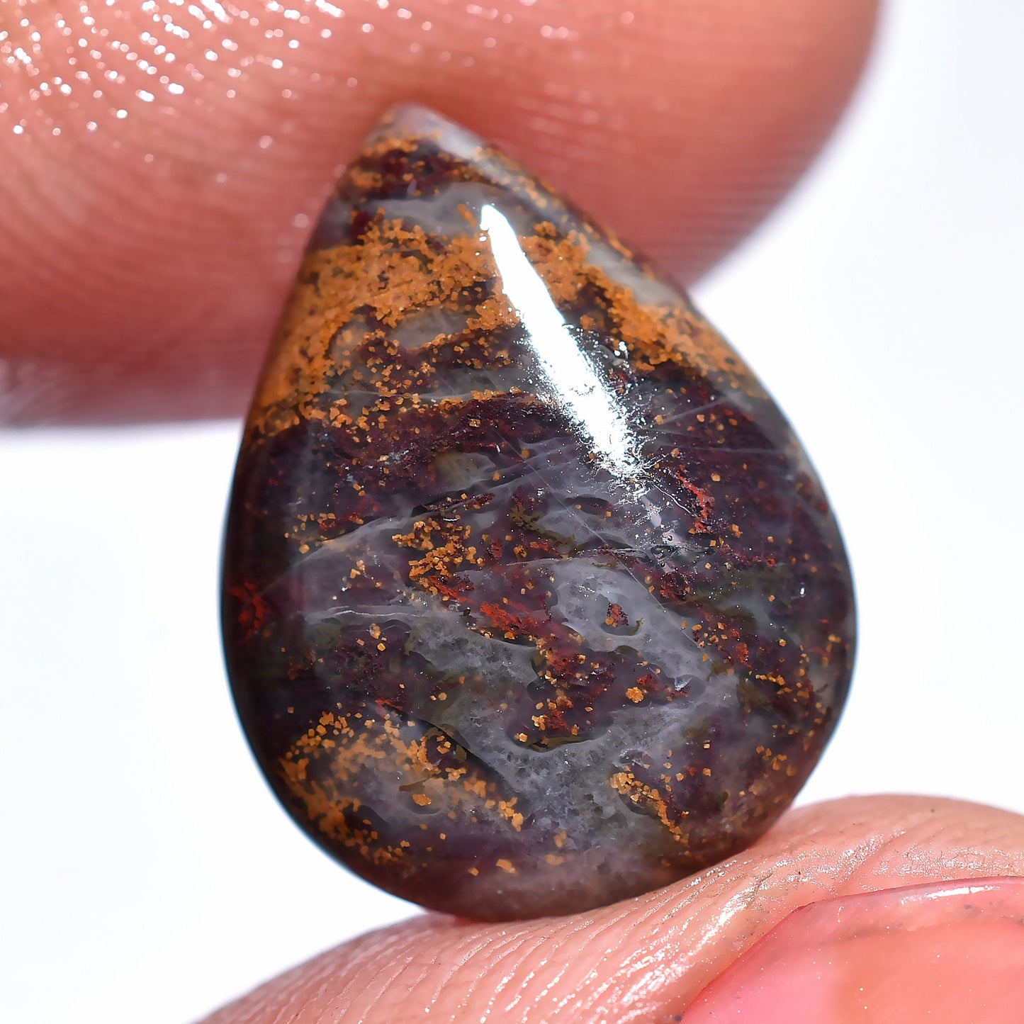 Rare! Attractive Bloodstone Cabochon, 100% Natural Bloodstone, Mix Shape Bloodstone.