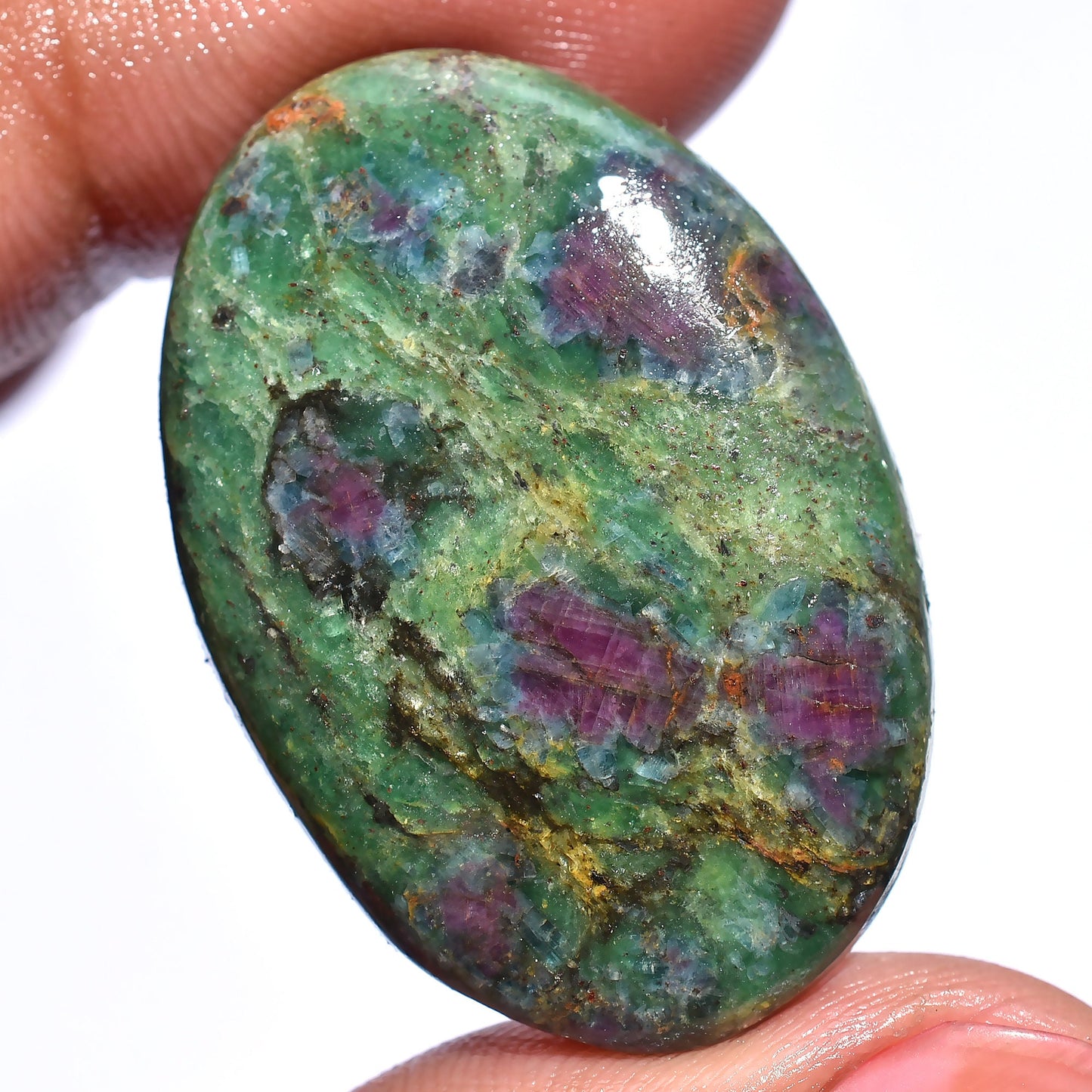 Natural Ruby Fuchsite Cabochon – Mix Shape & Size Smooth Gemstones | Wholesale Ruby Fuchsite Cabochons