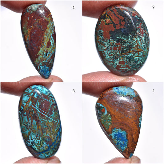 Wholesale Shattuckite Azurite Cabochon - Smooth Pear & Oval Cabochon Stone