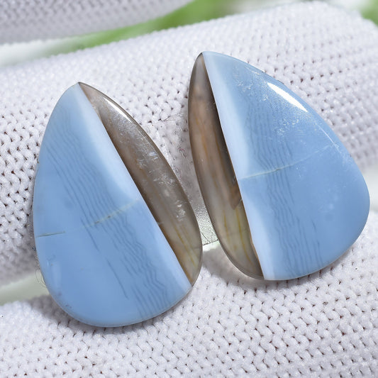 Oregon Blue Opal Earrings Pair - Fancy Shape Opal Matching Pair