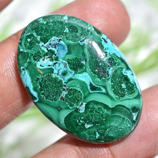 Oval Malachite Cabochon – AAA Quality Handmade Malachite Gemstone