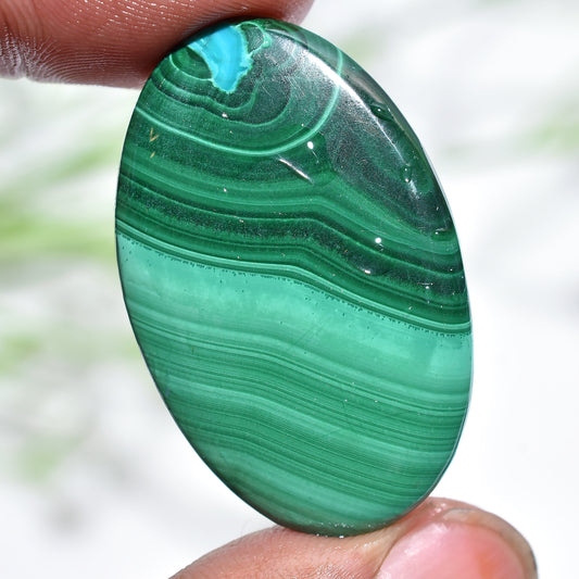 Oval Malachite Cabochon - 100% Natural Deep Green Loose Gemstone for Jewelry | Wholesale Malachite for Pendants