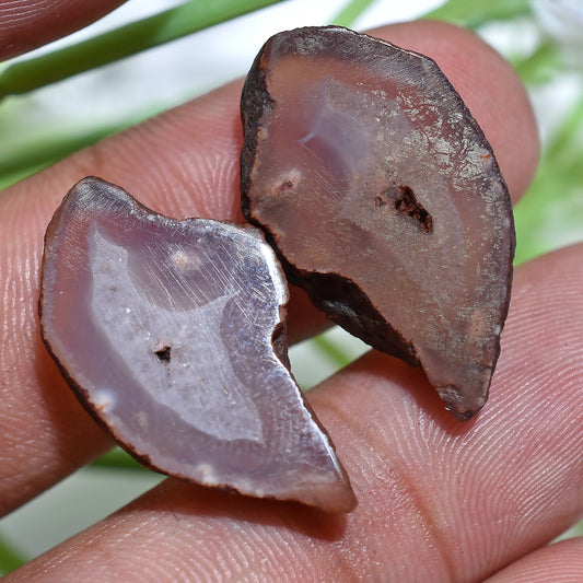 Window Druzy Brown Solar Quartz Gemstone Pair – Fancy Druzy Quartz for DIY Earrings