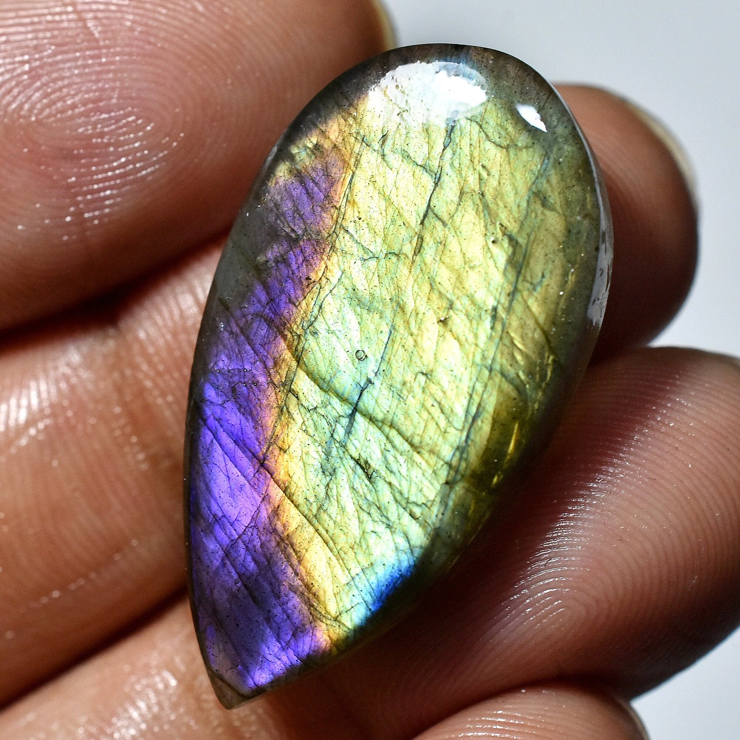 Flashy Purple Fire Labradorite Cabochon – Mixed Shape Smooth Polished Crystals
