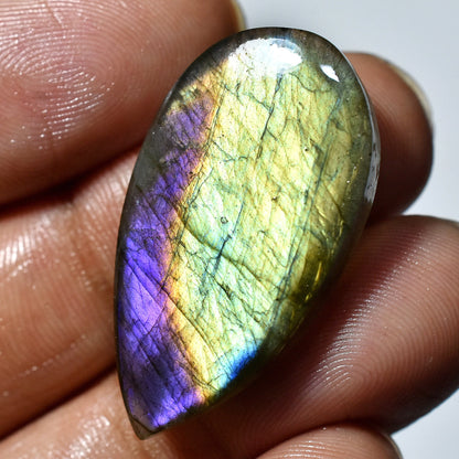 Flashy Purple Fire Labradorite Cabochon – Mixed Shape Smooth Polished Crystals