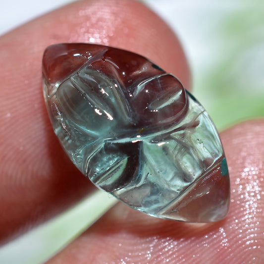 Natural AAA Fluorite Marquise Gemstone – Carved Green Fluorite for Rings & Pendants