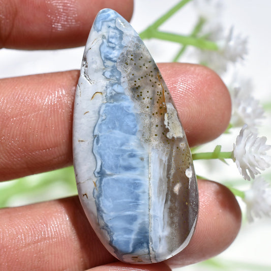 Oregon Blue Opal Hand-Polished Gemstone Cabochons - Mixed Shapes for Women's Jewelry