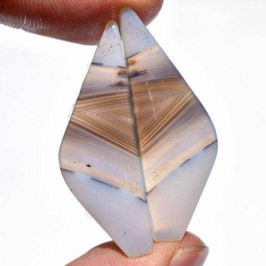 Natural Montana Agate Earrings Pair - Amazing Crystal Agate Matching Pair Gemstone